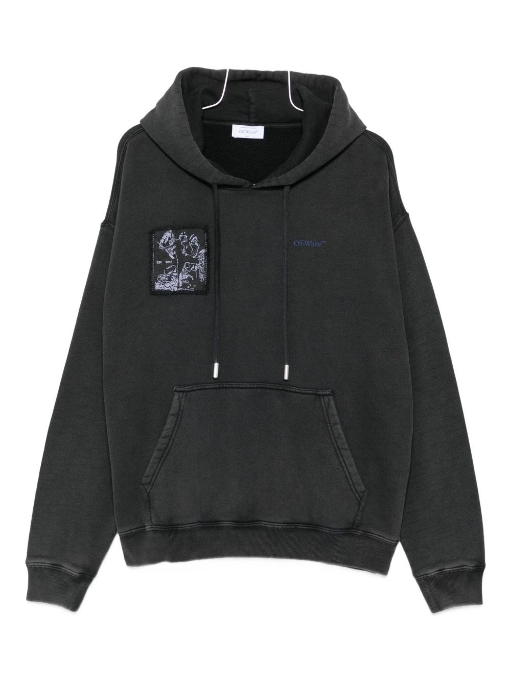 Off-white Off White Faded Painting Skate Cotton Hoodie In Multi