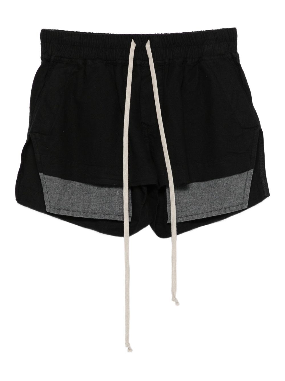 Rick Owens Drkshdw Drawstring Panelled Shorts In Black