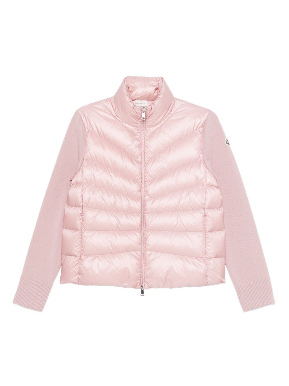 Moncler Padded Cardigan In Pink