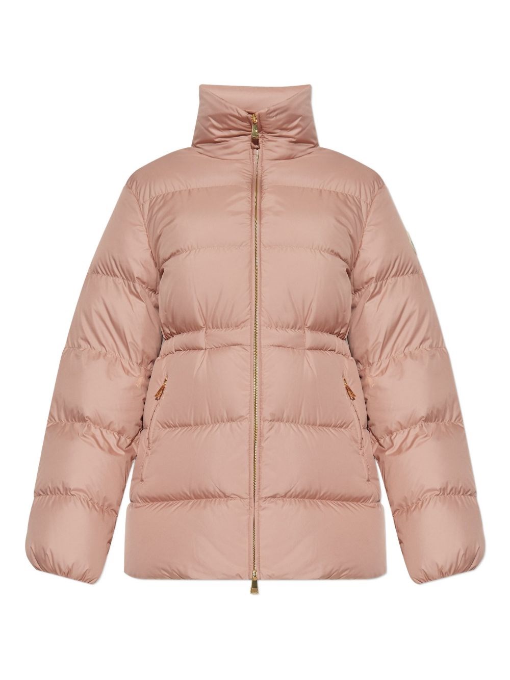 Moncler Brossette Midi Down Jacket In Pink