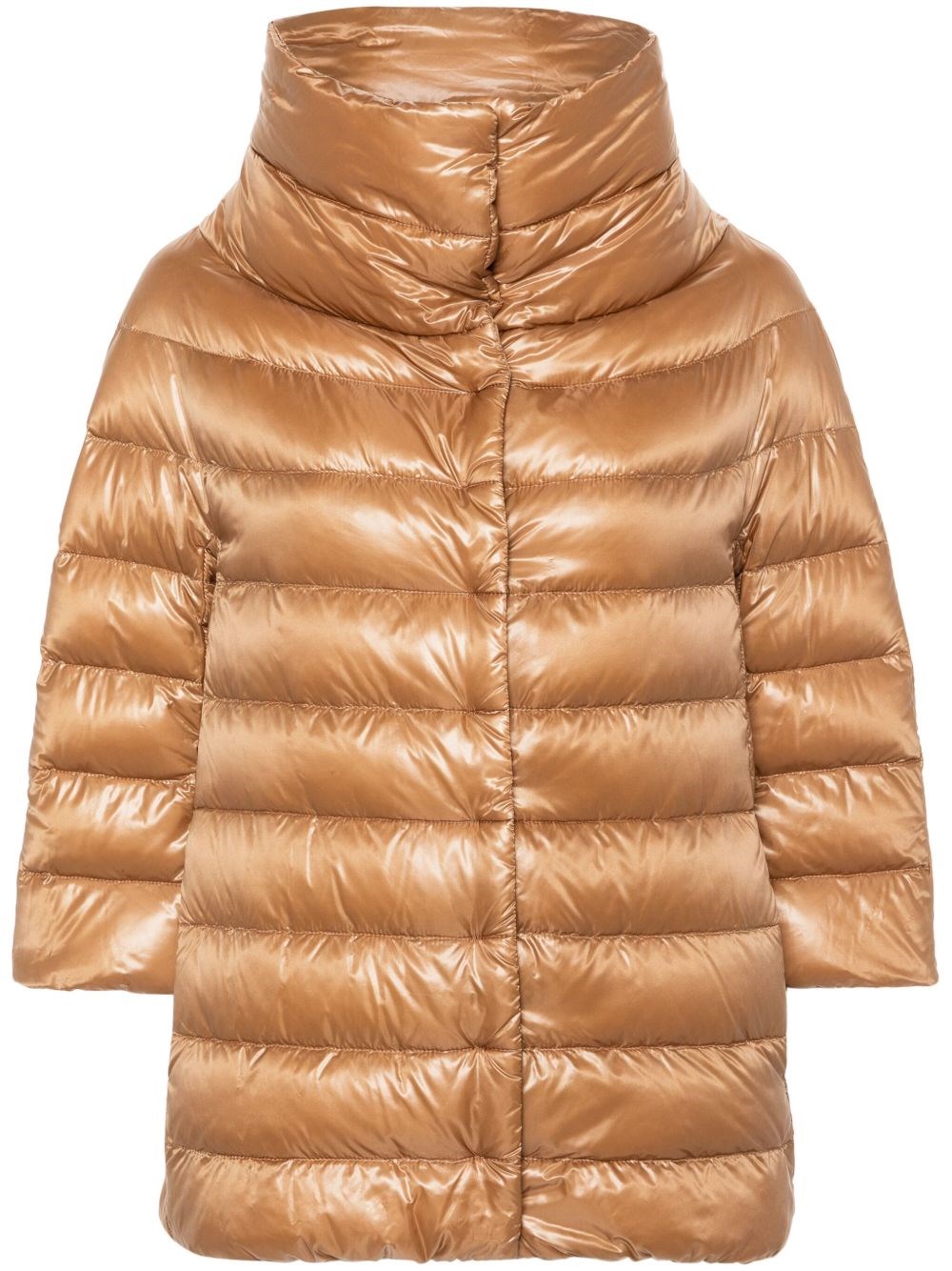 Herno Women Aminta Nylon Cape In Gold
