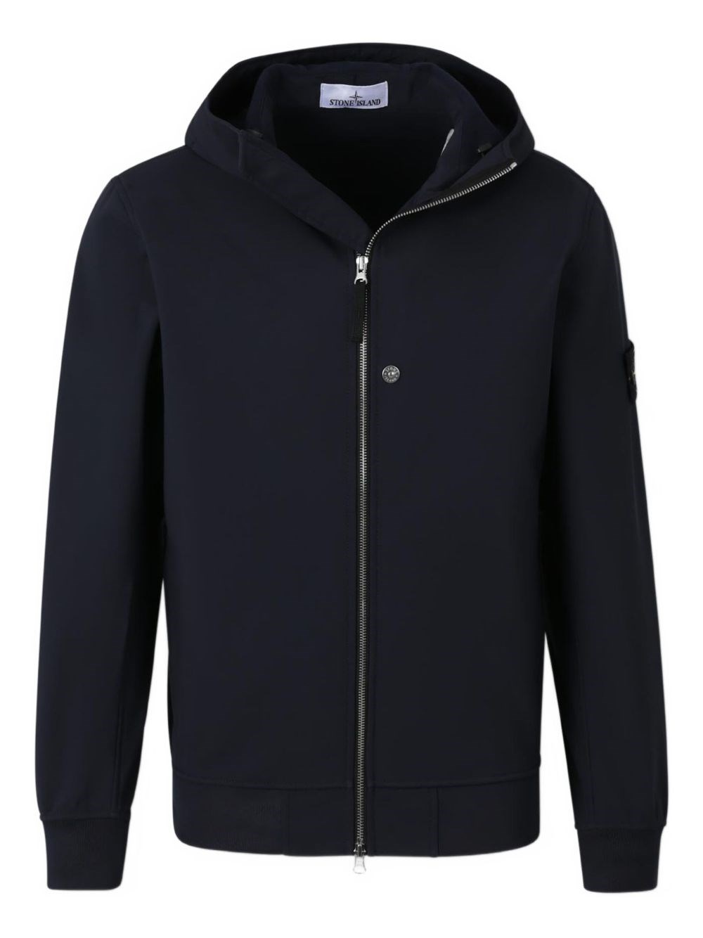 Logo Cotton Zipped Hoodie - Stone Island - Modalova