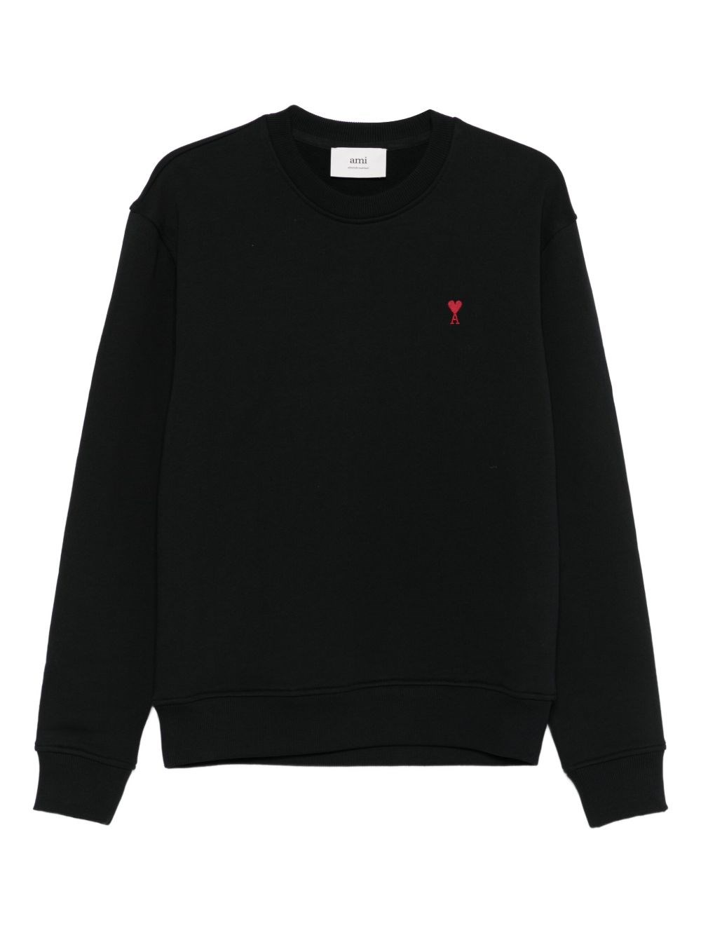 Ami Alexandre Mattiussi Ami Paris Ami De Coeur Black Crew-neck Sweatshirt Women In Black