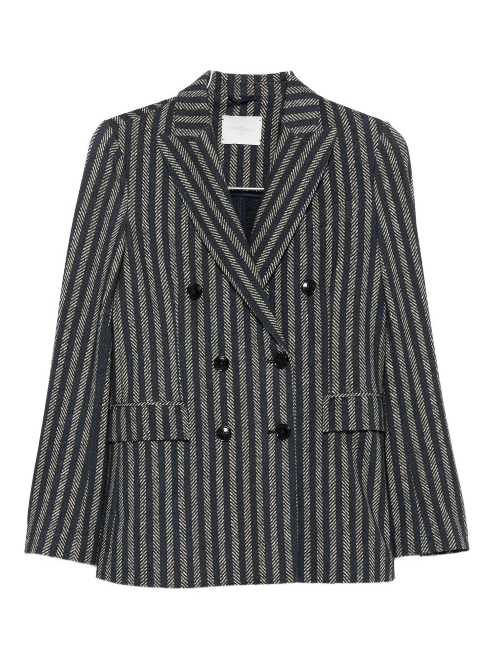 Circolo 1901 Cotton Double-breasted Jacket In Blue
