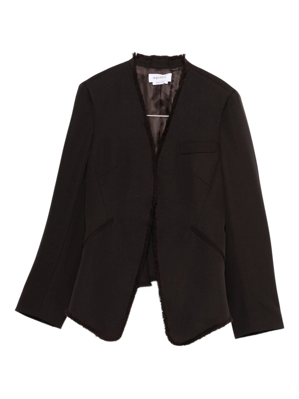 Alexander Mcqueen Wool Single-breastded Jacket In Black