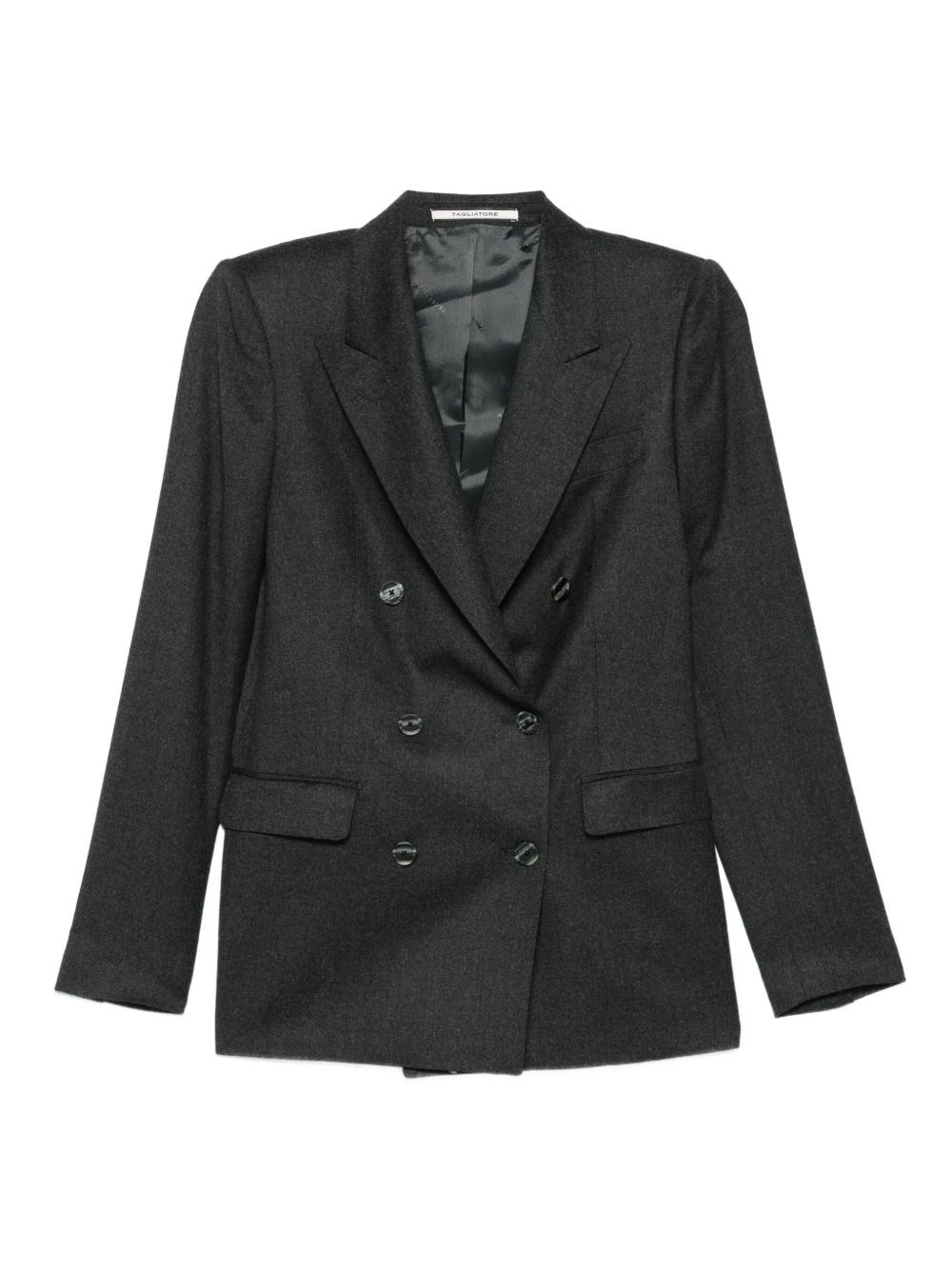 Tagliatore Wool And Silk Pleated Suit Clothing In Gray
