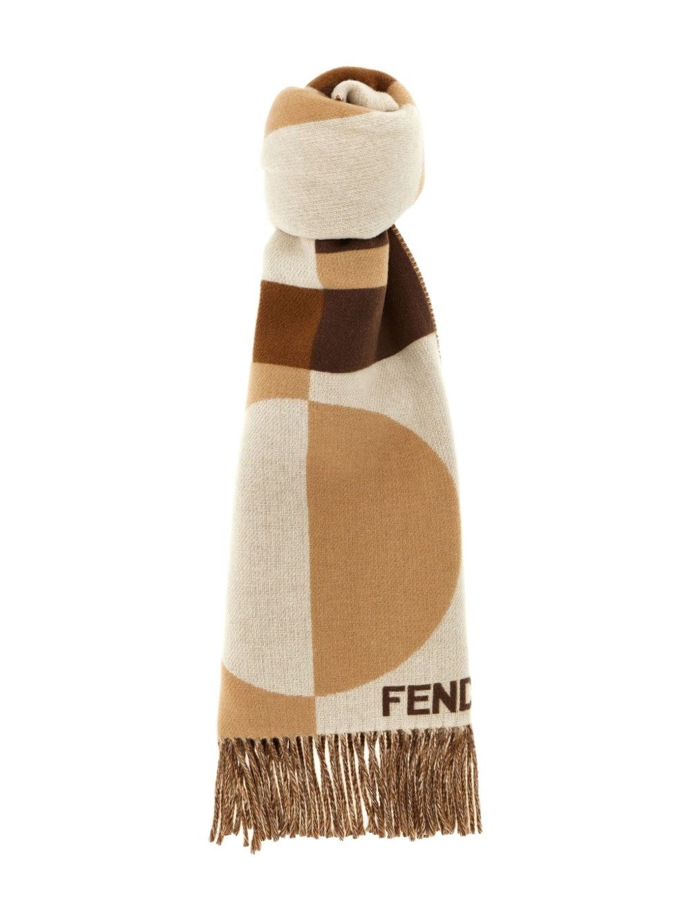 Fendi Wool Scarf In Sand