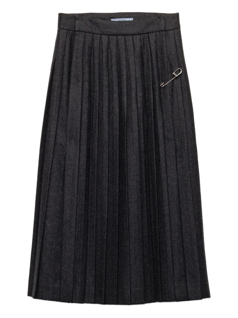 Prada Flannel Pleated Skirt