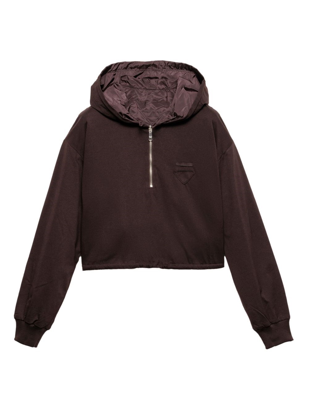 Prada Cotton And Re-Nylon Hoodie
