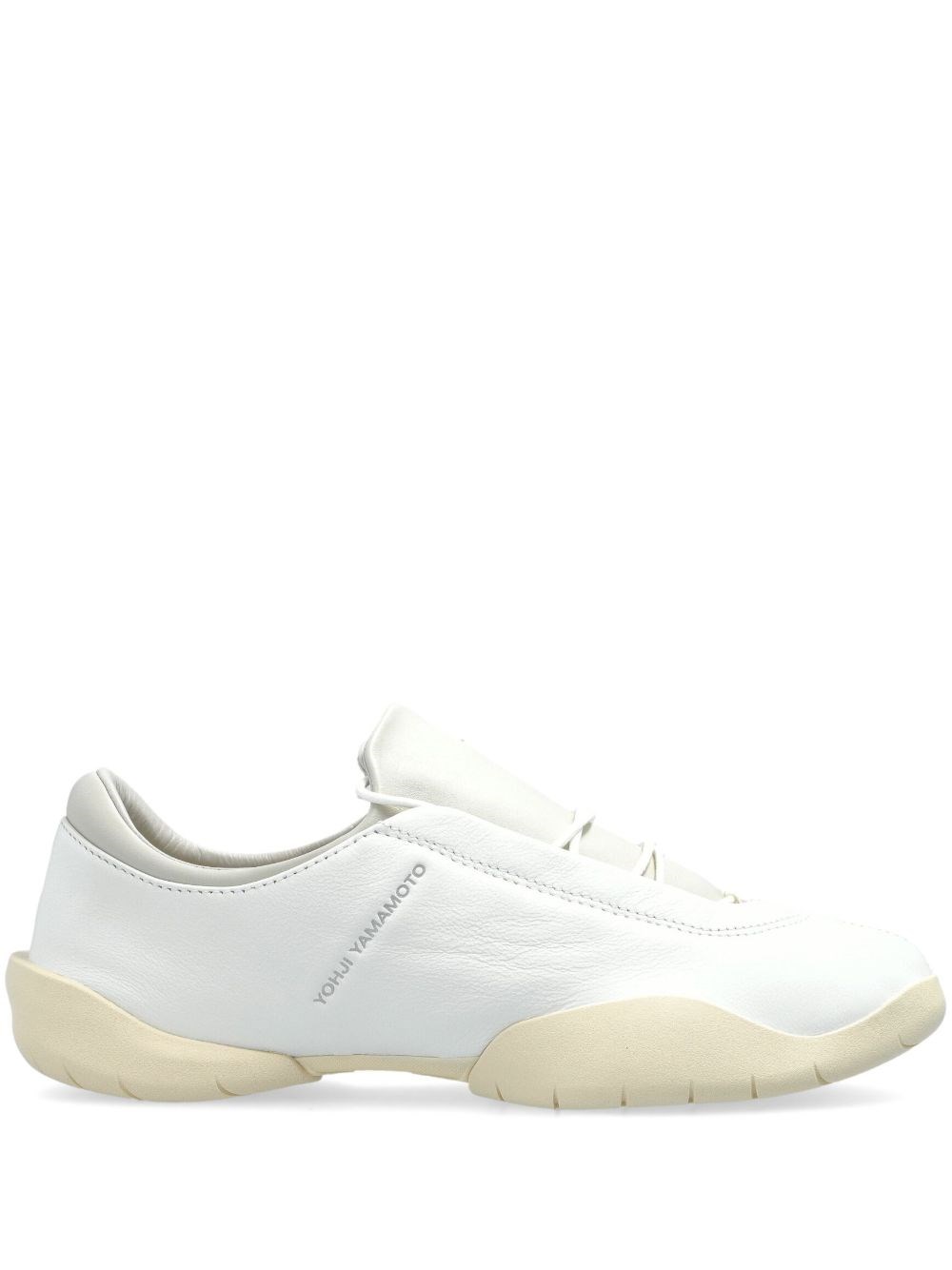 Y-3 Adidas Regu Leather Sneakers In White