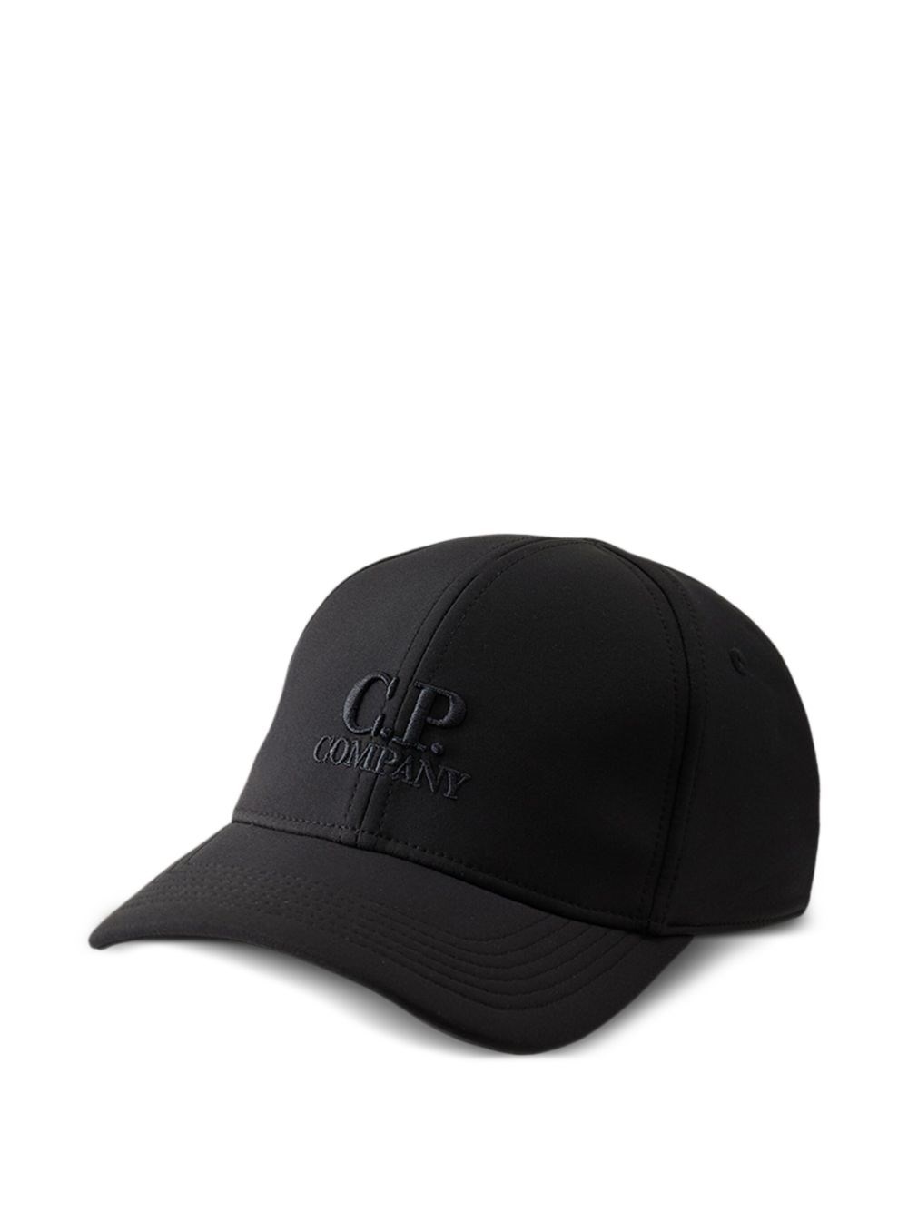 C.p. Company Logo-embroidered Baseball Cap In Black