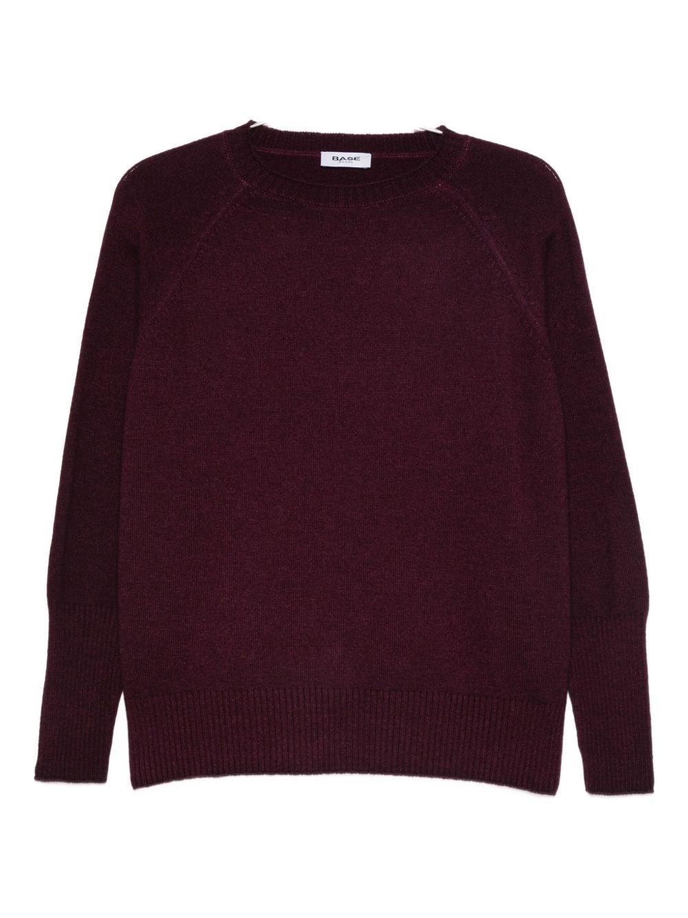 Base Wool Crewneck Sweater In Burgundy