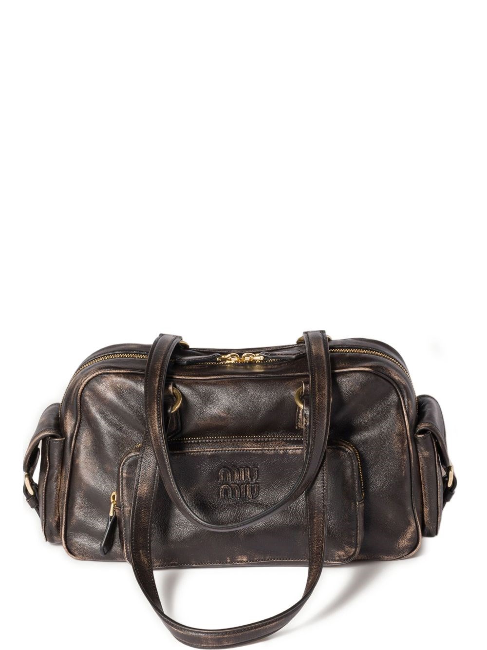 Miu Miu Pocket Leather Shoulder Bag