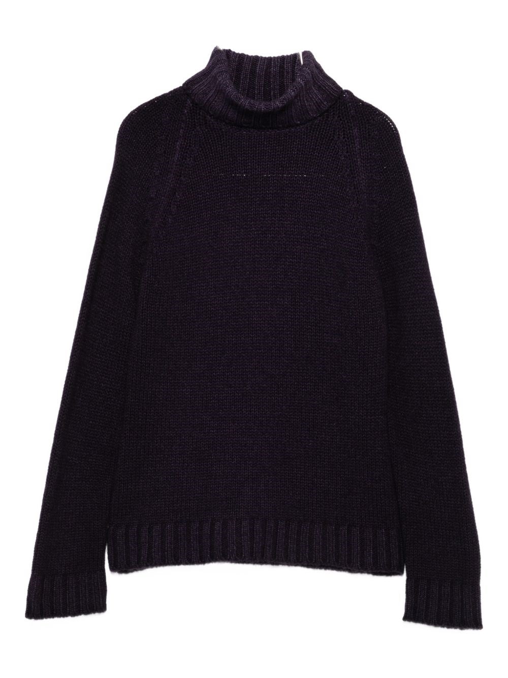 Base Turtleneck Ribbed Sweater In Black