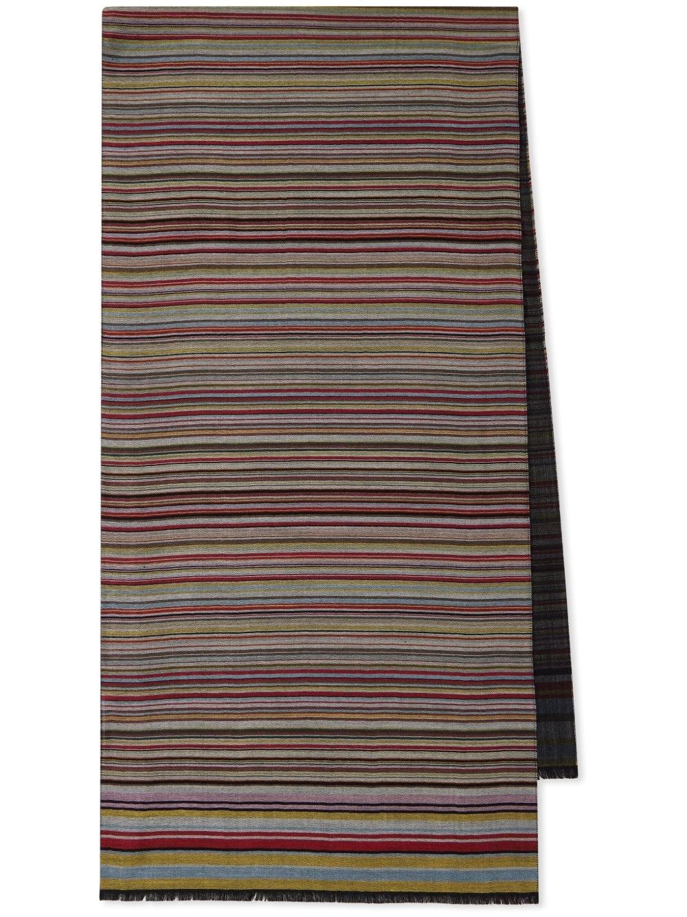 Signature Stripe Wool And Silk Scarf - Paul Smith - Modalova