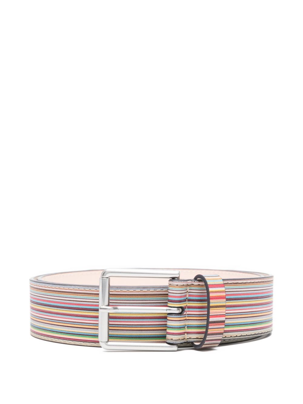 Paul Smith Striped Leather Belt - Paul Smith - Modalova