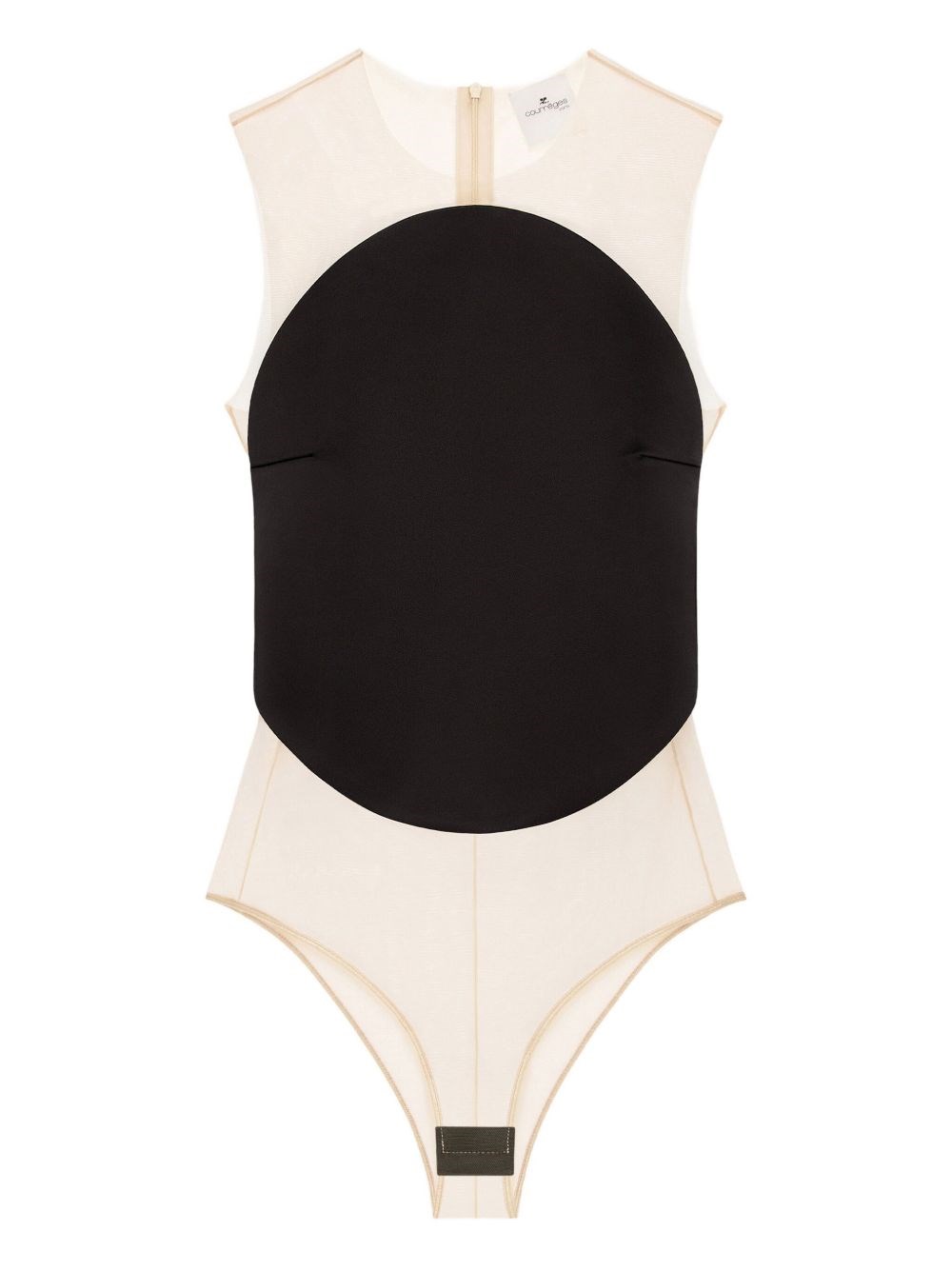 Courrèges Courreges Pre Illusion Circle Bodysuit In Black