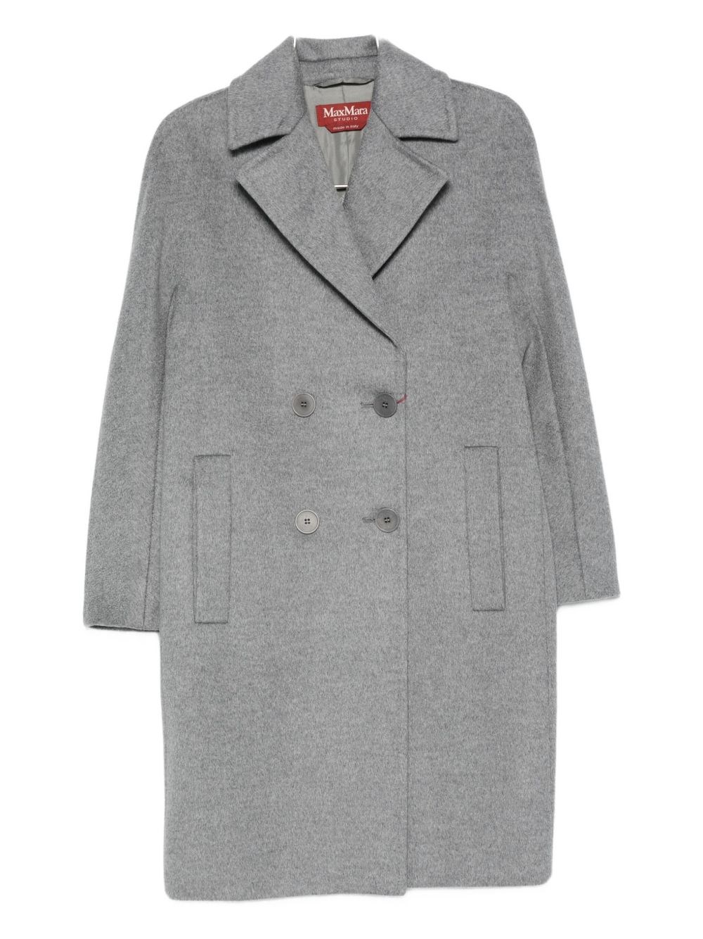 Max Mara Double-breasted Wool Coat In Gray