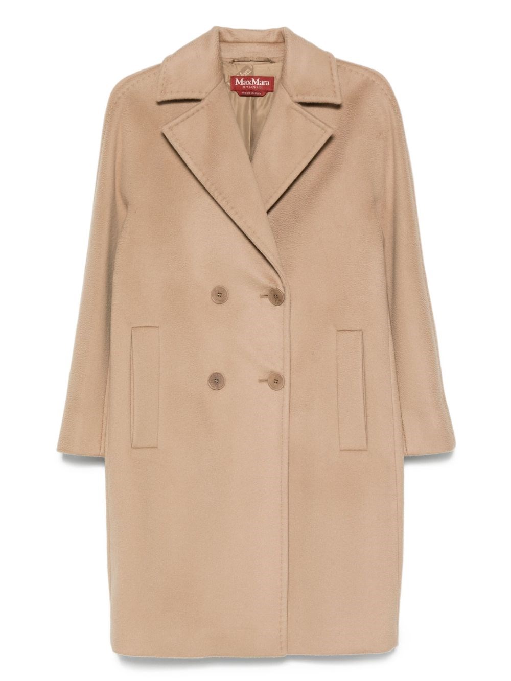 Max Mara Double-breasted Wool Coat In Neutral