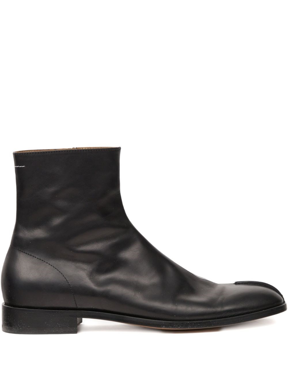 Leather Ankle Boots - MM6 Maison Margiela - Modalova