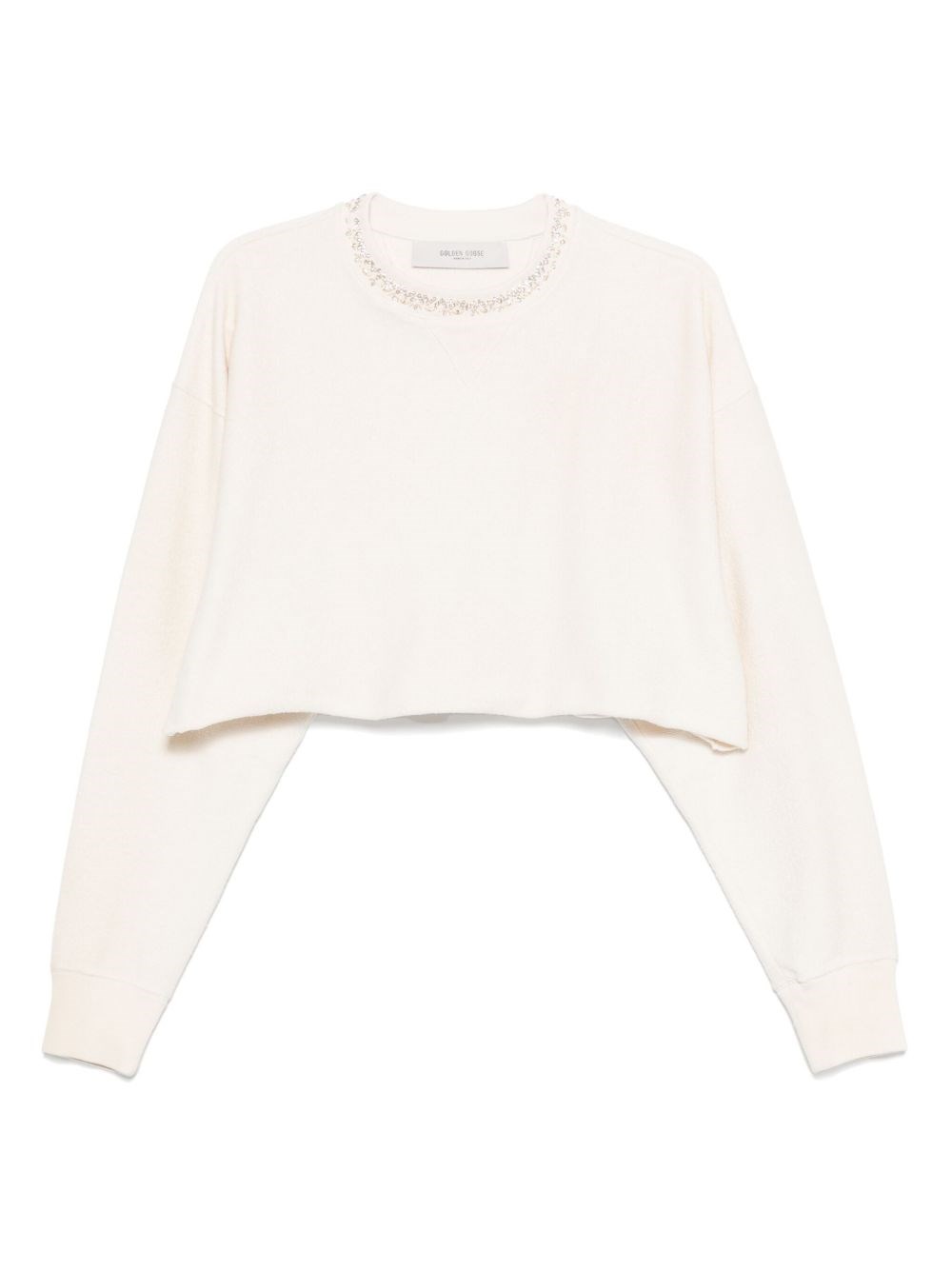 Cotton Cropped Sweatshirt - Golden Goose - Modalova
