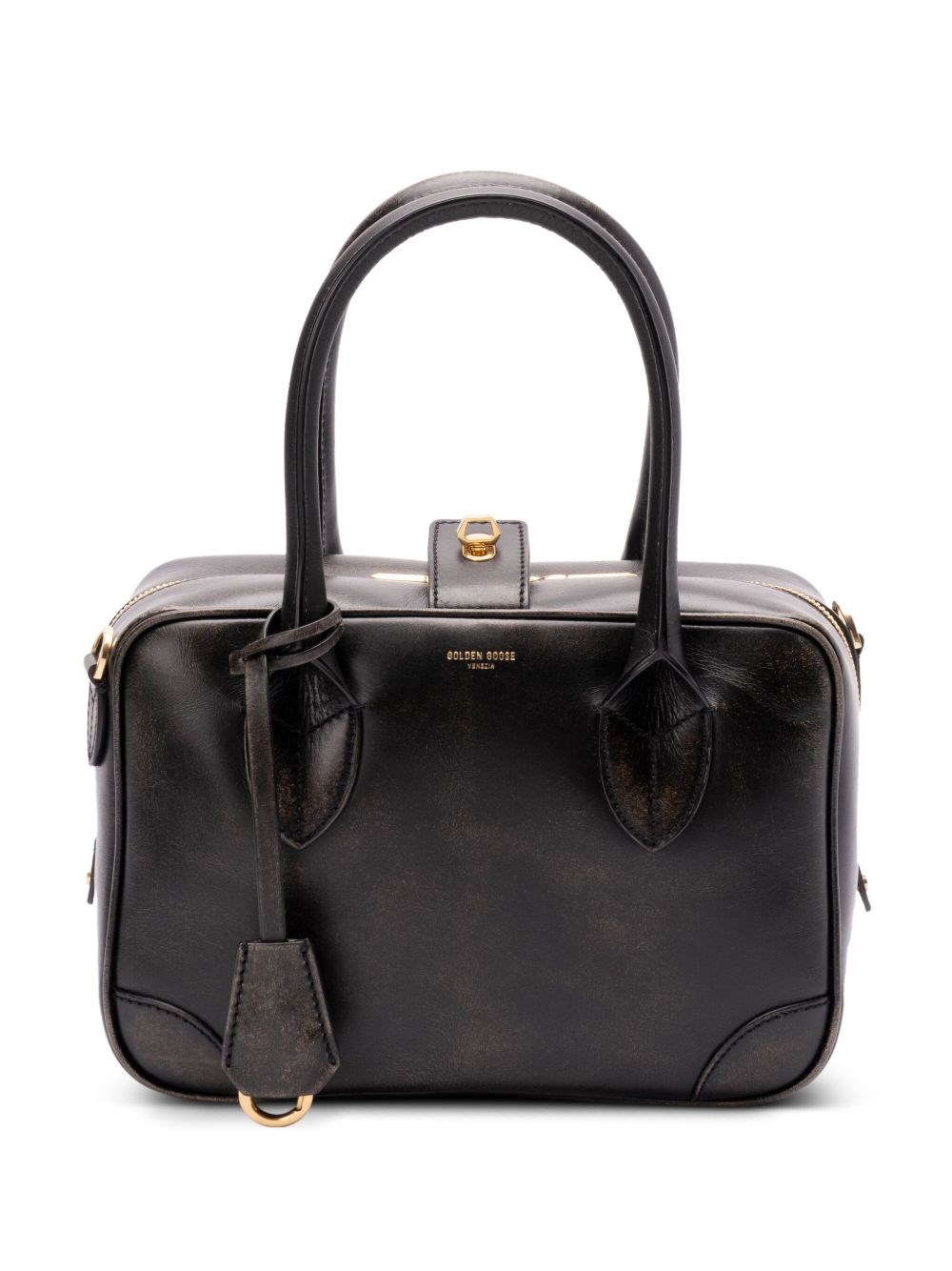 Golden Goose Women's Vintage Effect Leather Life Bag In Black