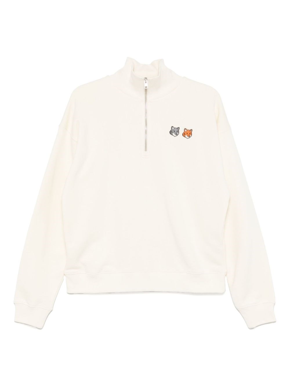 Double Bold Fox Head Cotton Sweatshirt - MAISON KITSUNE' - Modalova